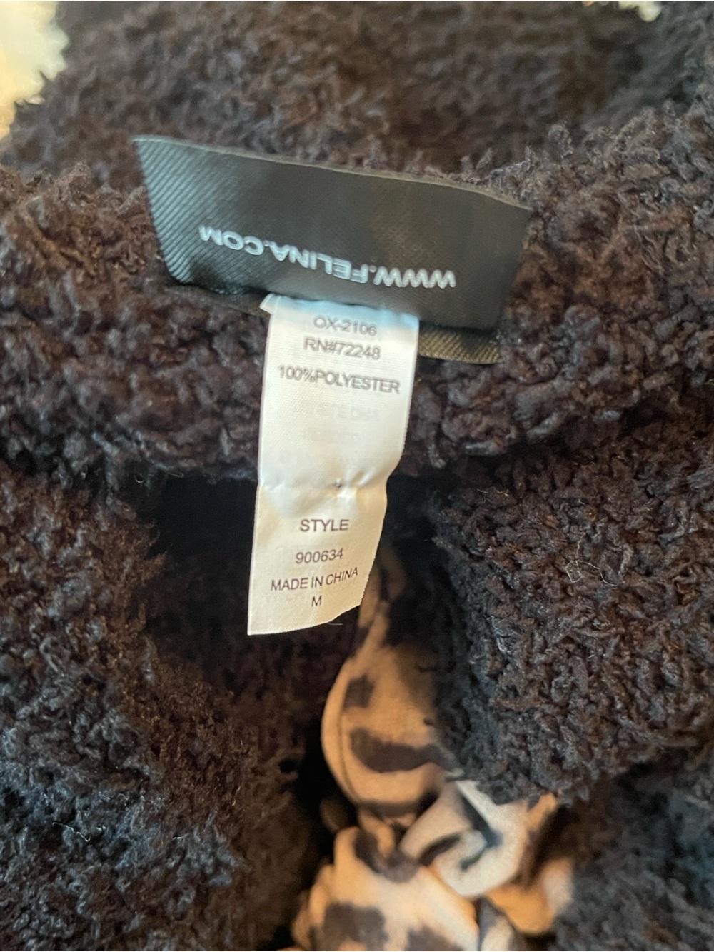 COZY KNIT CARDIGAN WITH ANIMAL PRINT TIE - Picture 9 of 9